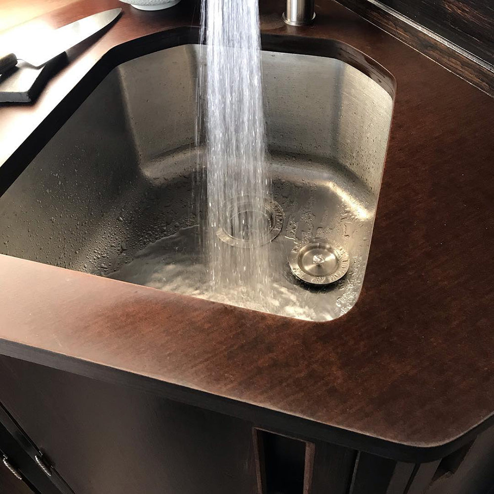 Kitchen countertop and sink